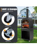 COSTWAY Outdoor Pizzaofen in Schwarz