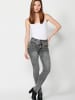 KOROSHI LANGE JEANS SCHMALE HOSE in grau