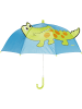 Playshoes Kinder Regenschirm "Regenschirm Krokodil" in Blau
