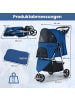COSTWAY Hundewagen klappbar bis 15 kg in Blau