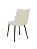home24 home24 Polsterstuhl 2er-Set aus Chenille & pulverbeschichtetem Eisen in Beige / Schwarz, 46 x 86 x 59 cm in Beige