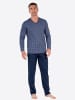 HOM Pyjama Long Sleepwear Hampton in navy print
