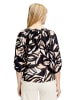 BETTY & CO Schlupfbluse mit Print in Black/Nature