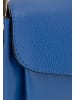 faina Crossbody Bag Aus Leder in Azurblau