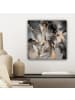 MuchoWow Leinwand bilder Abstrakte Kunst gold grau (BxH)