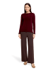 CARTOON Langarm-Shirt mit Kragen in Dark Aubergine