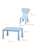 relaxdays 3-teilige Kindersitzgruppe in Blau