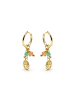 Luxenter Ohrringe aus 925er Sterlingsilber und Kristall mit 18k Gelbgold-Finish