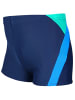 Aquarti Jungen Badehose Gestreift mit Motiven in blau/grün