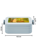 Mr. & Mrs. Panda Bento Box Igel Federschmuck Design mit Spruch in Blau Pastell