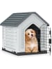 COSTWAY Hundehütte Outdoor in Grau