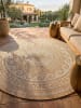 KADIMA DESIGN Teppich Outdoor Waschbar Vintage KAUNS Strapazierfähig OEKO-TEX in Beige