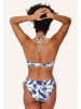 Linga Dore slip mit Schnur Bikini in Blue white print