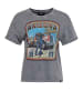 Queen Kerosin Queen Kerosin Acidwash T-Shirt Arizona Queen in stahlgrau