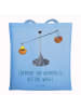 Mr. & Mrs. Panda Shopping Tasche Sternzeichen Waage mit Spruch in Sky Blue