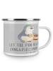 Mr. & Mrs. Panda Kaffeebecher Junggesellenabschied Spaß mit Spruch in Heather Grey