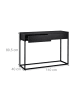 relaxdays Konsolentisch in Schwarz - (B)110 x (H)80,5 x (T)40 cm