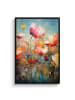 MuchoWow Poster mit Leiste Bunte Blumen  (BxH)