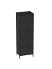 SONGMICS Kommode Bellah in Schwarz - (B)39.7 x (H)116.8 x (T)30 cm