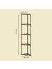 SONGMICS HOME Eckregal Braylin in Vintagebraun - (B)27 x (H)139 x (T)38.3 cm