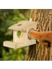 relaxdays Eichhörnchen Futterhaus in Natur - (B)12 x (H)17,5 x (T)25 cm