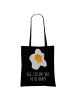 Mr. & Mrs. Panda Tote Bag Spiegelei Ei mit Spruch in Schwarz