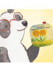 Mr. & Mrs. Panda Bierdeckel Blume Sonnenblume Design mit Spruch in Weiß