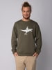 wat? Apparel Sweatshirt Astronaut on T-Rex in Khaki