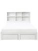 Beliani Doppelbett TARARE in Weiß - (W) 164 x (H) 125 x (L) 220 cm