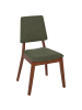 Beliani 2er-Set Esszimmerstuhl MERRILL in Braun/Grün