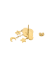 IZIA Women Pair Of Earrings in Gold Blue Multicolor