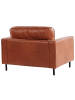 Beliani Sessel SAVALEN in Braun/Schwarz - (W) 117 x (H) 87 x (L) 91 cm