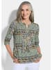 GOLDNER Sommertunika mit Biesen in grün / gemustert