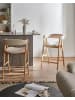 Beliani 2-tlg Barhocker DAY in Beige/Braun
