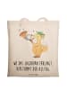 Mr. & Mrs. Panda Tasche Jagdhorn Melodie mit Spruch in Creme
