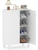 COSTWAY 4-stöckig Schuhschrank 60 x 33,5 x 90 cm in Weiß