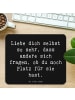Mr. & Mrs. Panda Mauspad Spruch Selbstakzeptanz Liebe mit Spruch in Schwarz