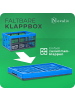 Novaliv Novaliv Klappbox 45l Blau 8er Set - Faltbare Korbbox mit praktischen T in blau