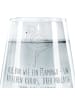 Mr. & Mrs. Panda Becherglas Flamingo Classic mit Spruch in Transparent