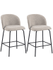HOMCOM Barhocker in Hellgrau 55L x 50B x 93H cm