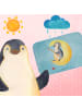 Mr. & Mrs. Panda Badvorleger Pinguin Mond ohne Spruch in Eisblau