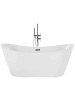 Beliani Freistehende Badewannen ANTIGUA in Weiß/Silber - (W) 78 x (H) 72 x (L) 180 cm