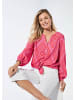 GOLDNER Bluse Bluse mit Tunika Ausschnitt in rot / pink / gemustert