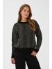 Kaffe Strickpullover KAbitzy Loose fit in Black/FeatherGrey Mel.zig zag
