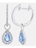 Diamant L'éternel Creolen aus 375 Weißgold mit Diamant mit Topas