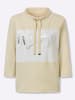 WITT WEIDEN Sweatshirt in sand-weiß-geringelt