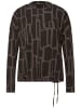 Street One Print Shirt mit Tunnelzug in Braun