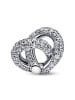Pandora Charm Silber Pavé Unendlichkeitsknoten Herz