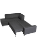 58 aufm Kessel ECKSOFA mit Schlaffunktion Katrine Flachgewebe graphit