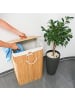 relaxdays Wäschekorb Natur - (B)43,5 x (H)65,5 x (T)33,5 cm
